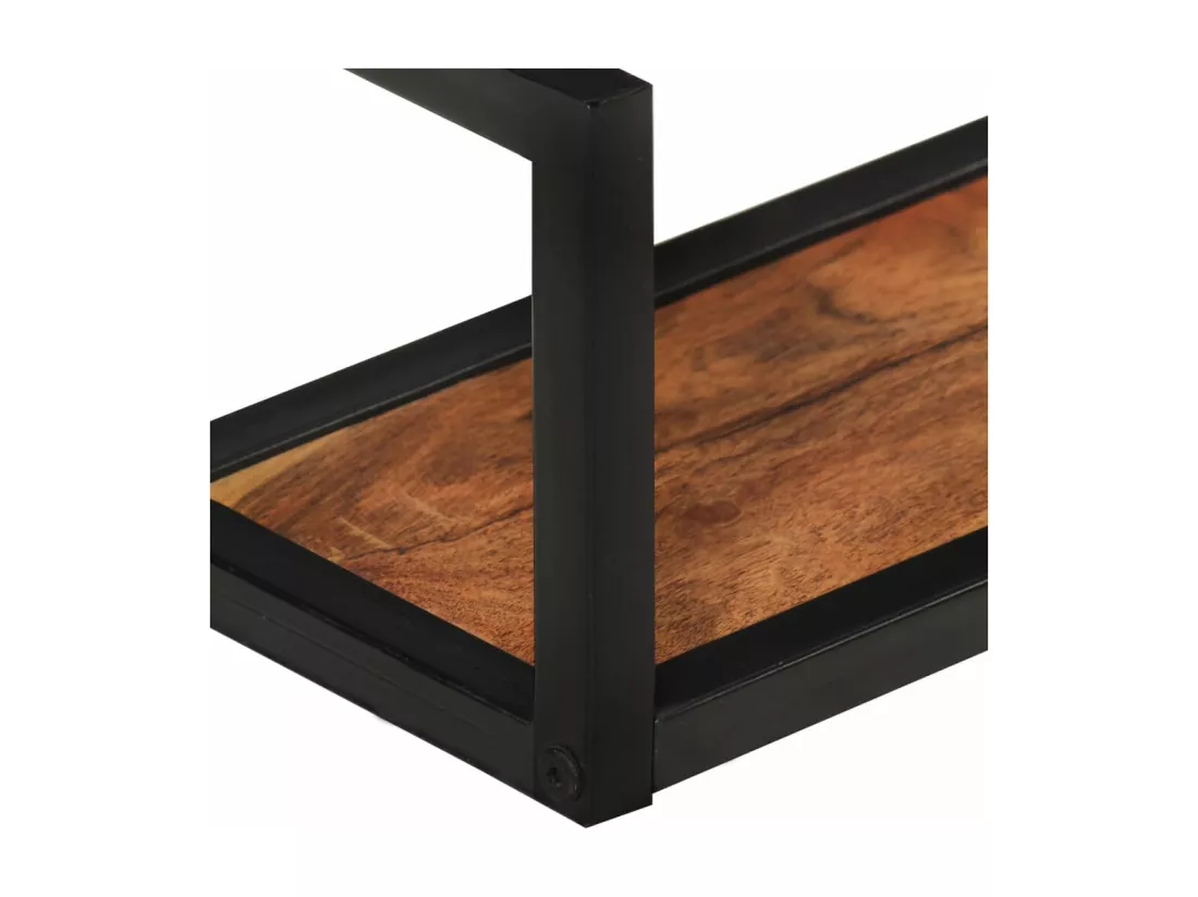 Étagères murales 2 pcs 110x17x17 cm bois massif d'acacia et fer