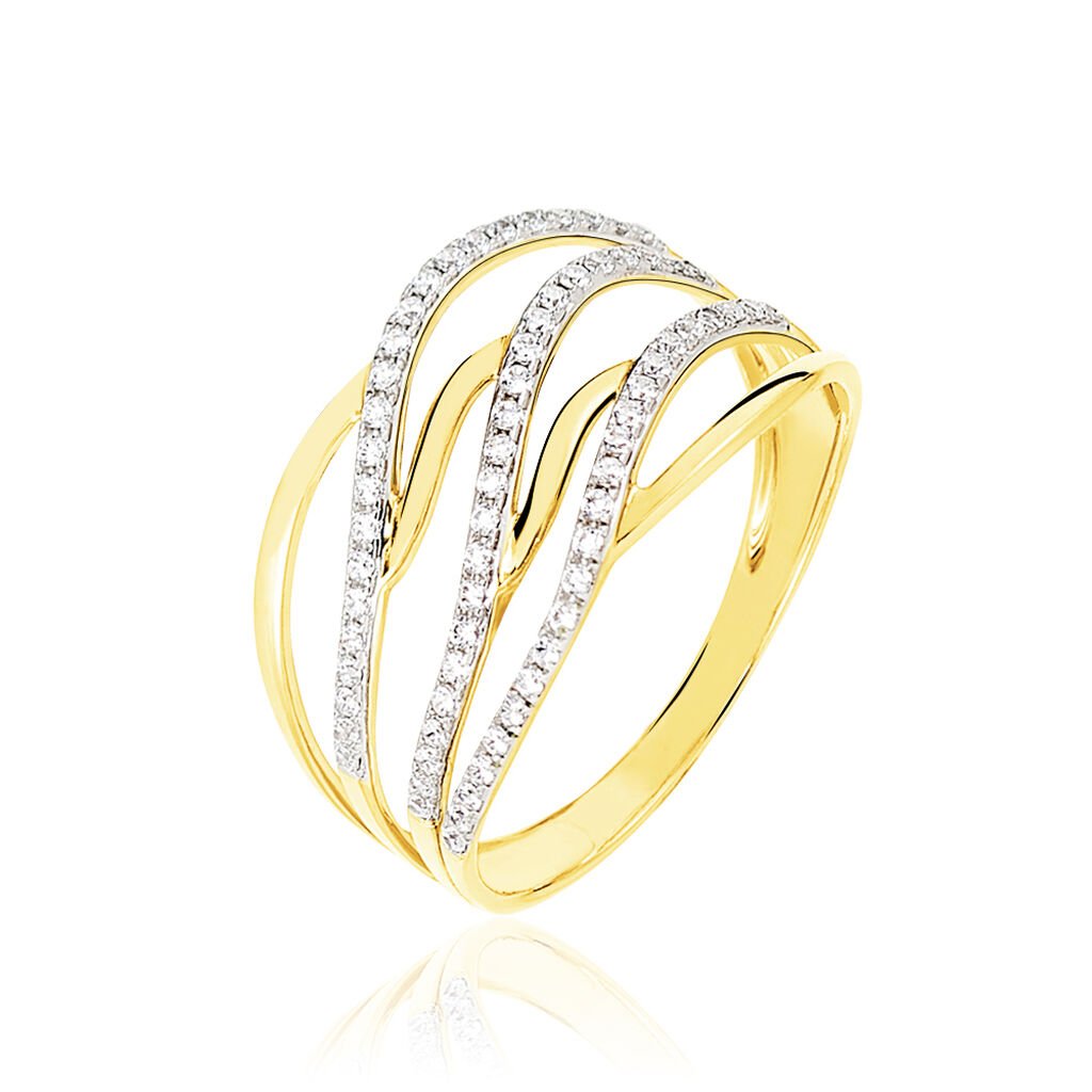 Bague Nahomi Or Jaune Oxyde De Zirconium