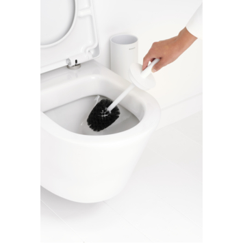 Brabantia MindSet WC Borstel met houder - Siliconen - Mineral Fresh White