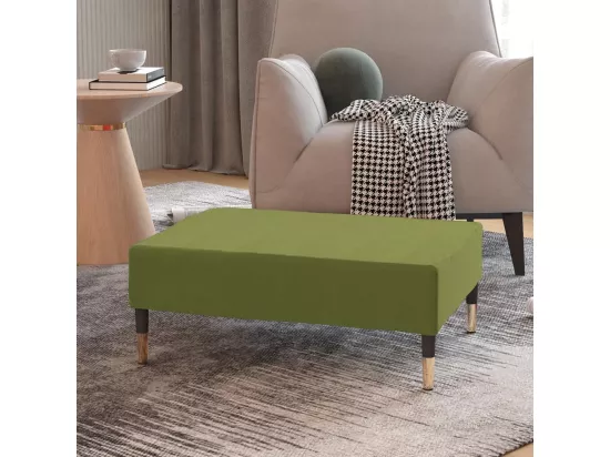 Repose-pied Vert clair 78x56x32 cm Velours