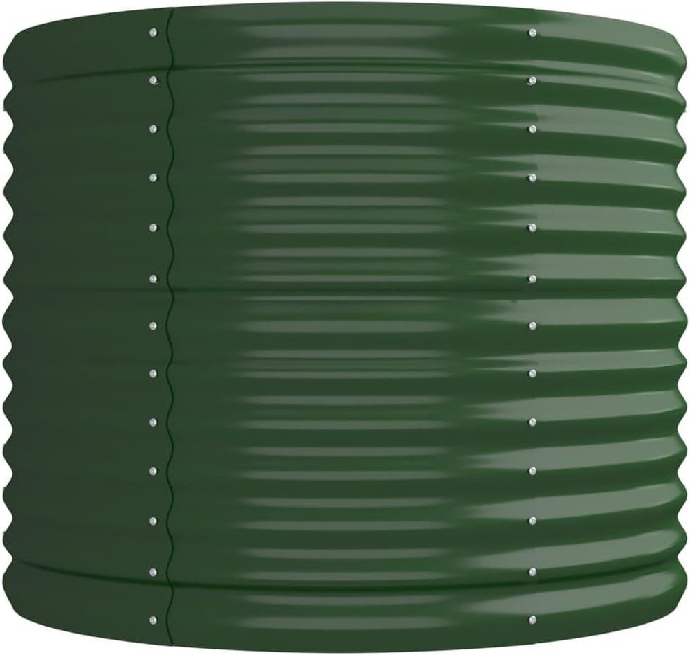 Hochbeet Pulverbeschichteter Stahl 224x80x68 cm Grün