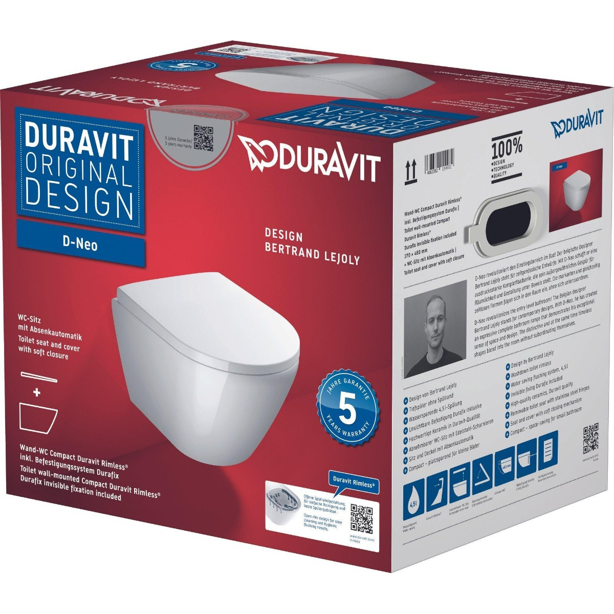 Duravit D-Neo toilet met softclose zitting