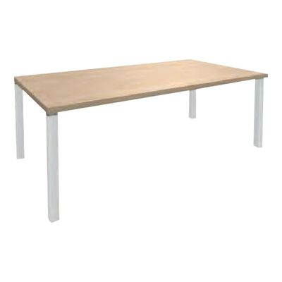 Bureau EXPRIM Manager - L200 x P100 x H72,5 cm - Plateau imitation chêne gris - Pieds carbone