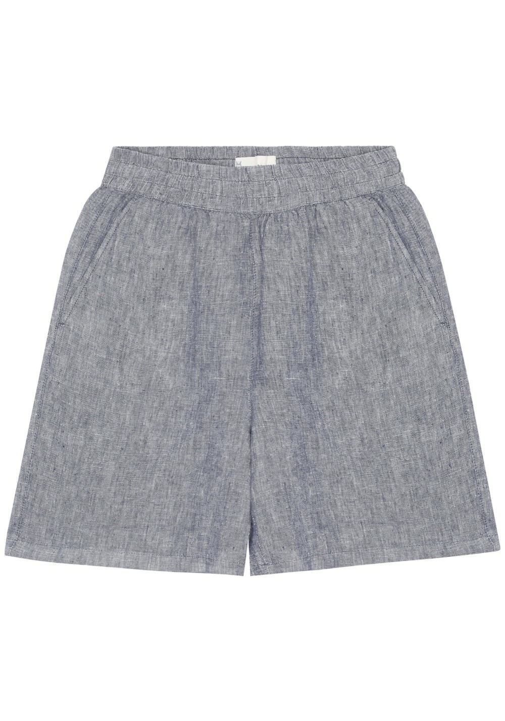 Knowledge Cotton Apparel Leinenshorts Posey Wide Linen Shorts Vintage Indigo