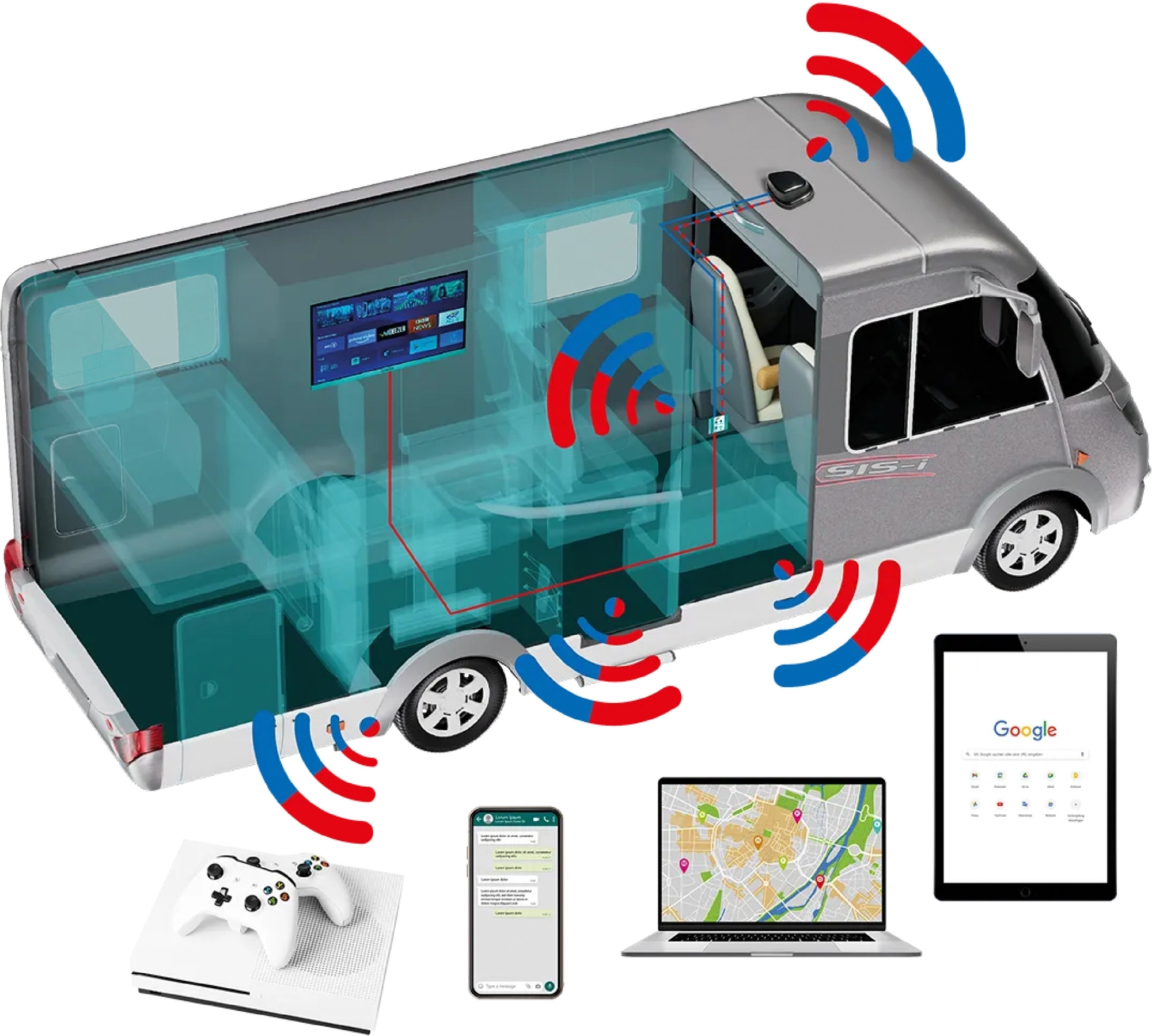 SELFSAT MWR 5560 WLAN Router eSIM 5G Cat 20 bis 3,4 Gbps inklusive SELFSAT 5G Antenne weiß