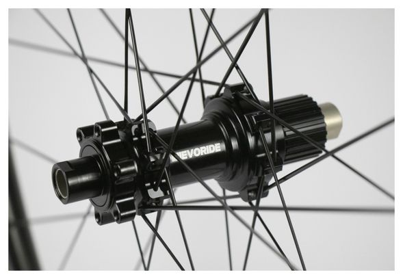 Paire de roues Evoride EvoCross 29 - noir - 1495gr - 15x110 / 12x148 - Sram XD - 6 trous - 2022