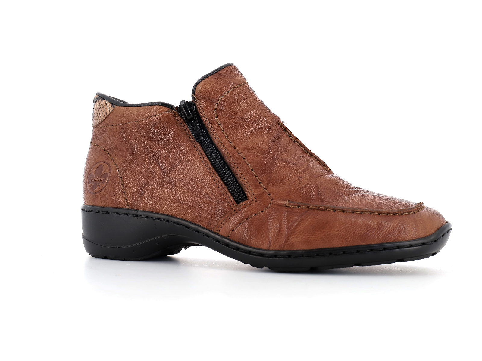 Rieker-58386 Cuir Marron Moyen