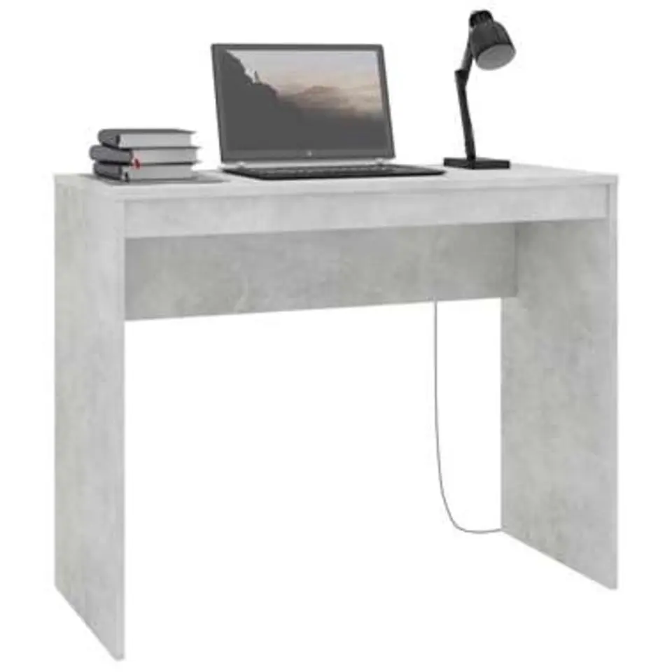 vidaXL - Bureau - Grijs - Bewerkt hout