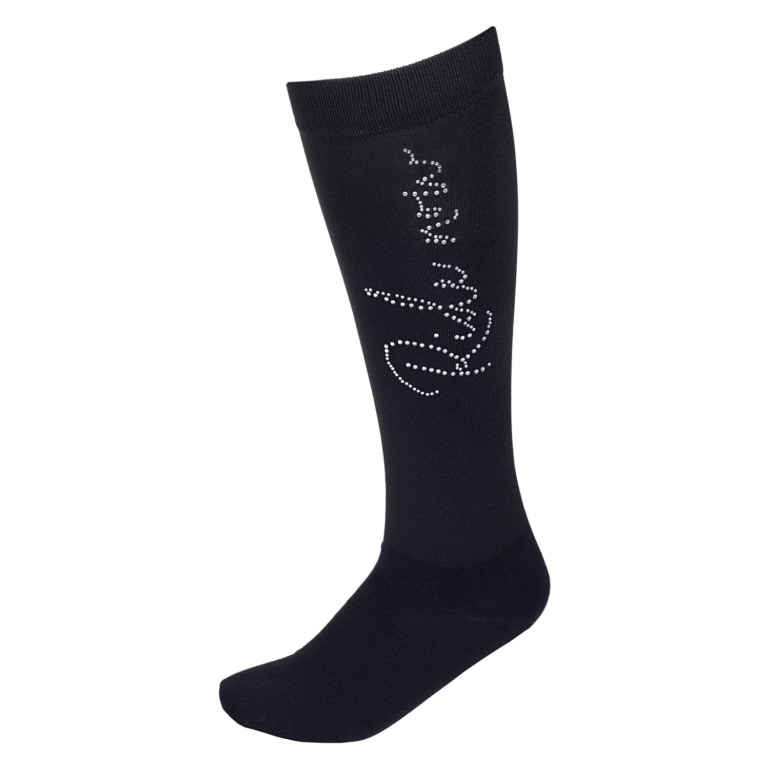 RIDE now Thinsocks mit Glitzerschriftzug - black