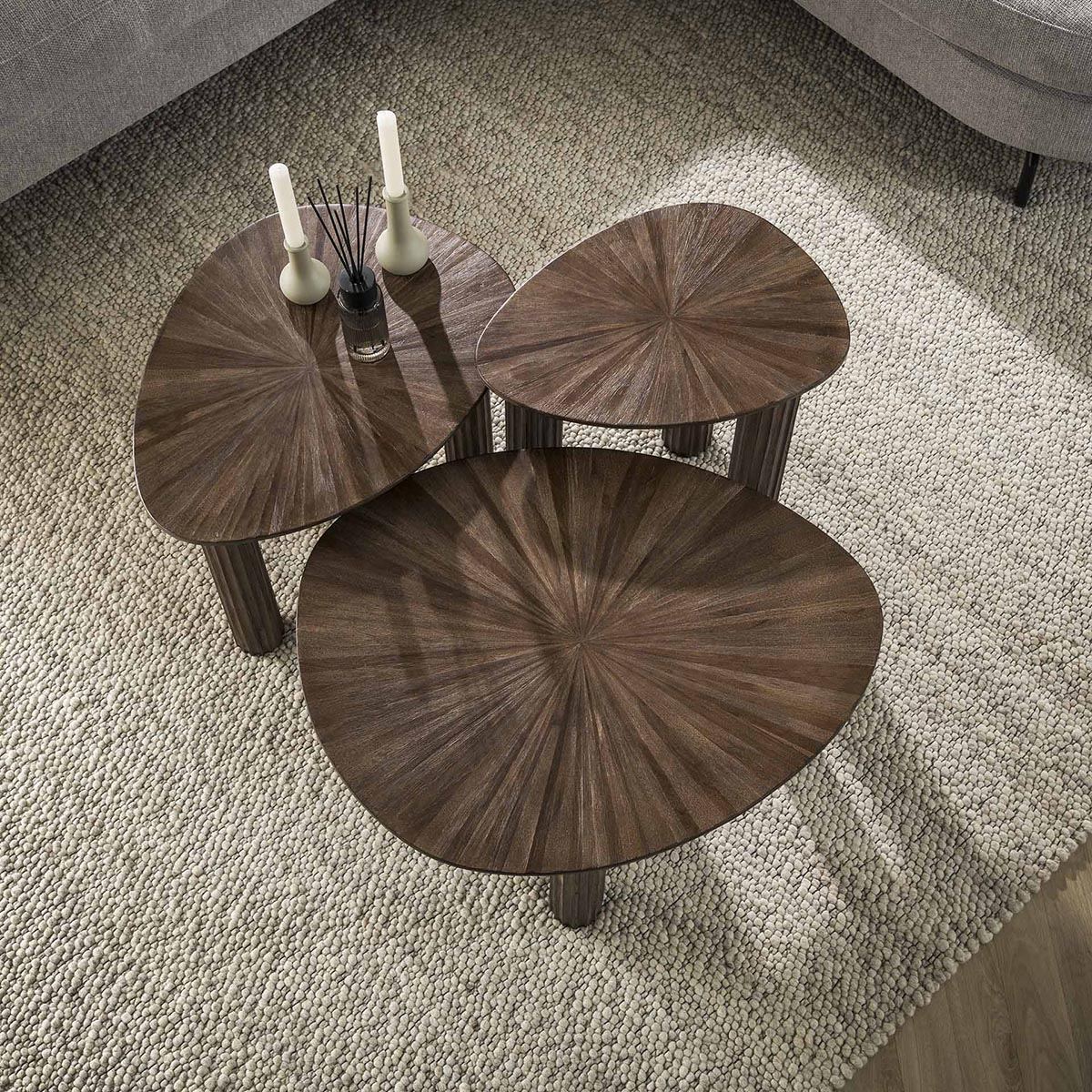 Salontafel Kib Trio Driehoekig - set van 3