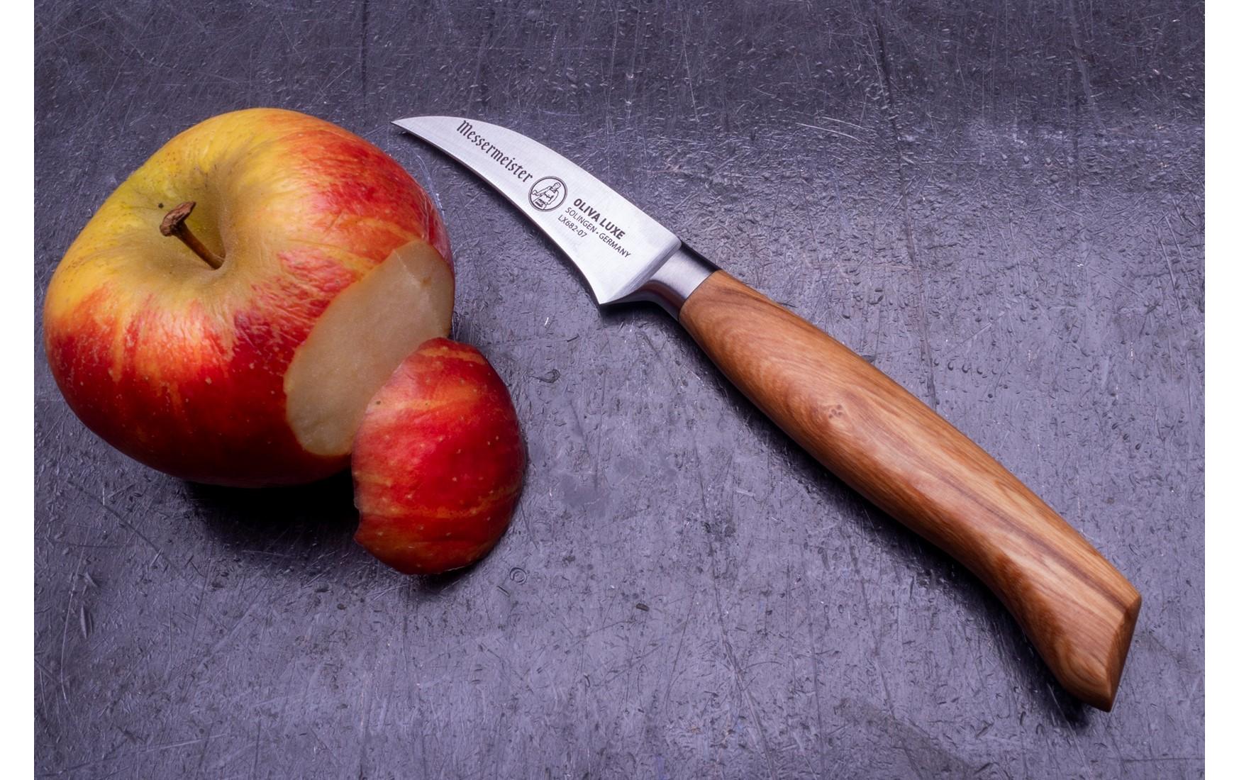 Schälmesser Oliva Luxe 9 cm, Nature/SilberGarniermesser