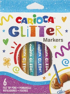 Carioca Plus Glitterpenner 8-Pakk