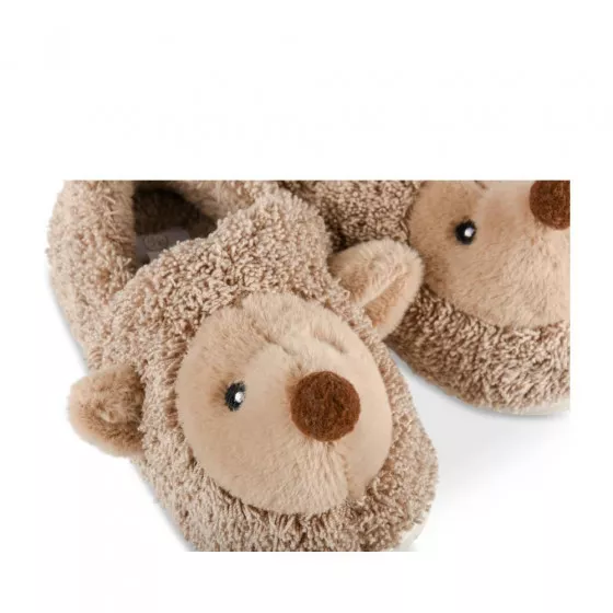 Chaussons peluche hérisson MARRON CHARLIE & FRIENDS