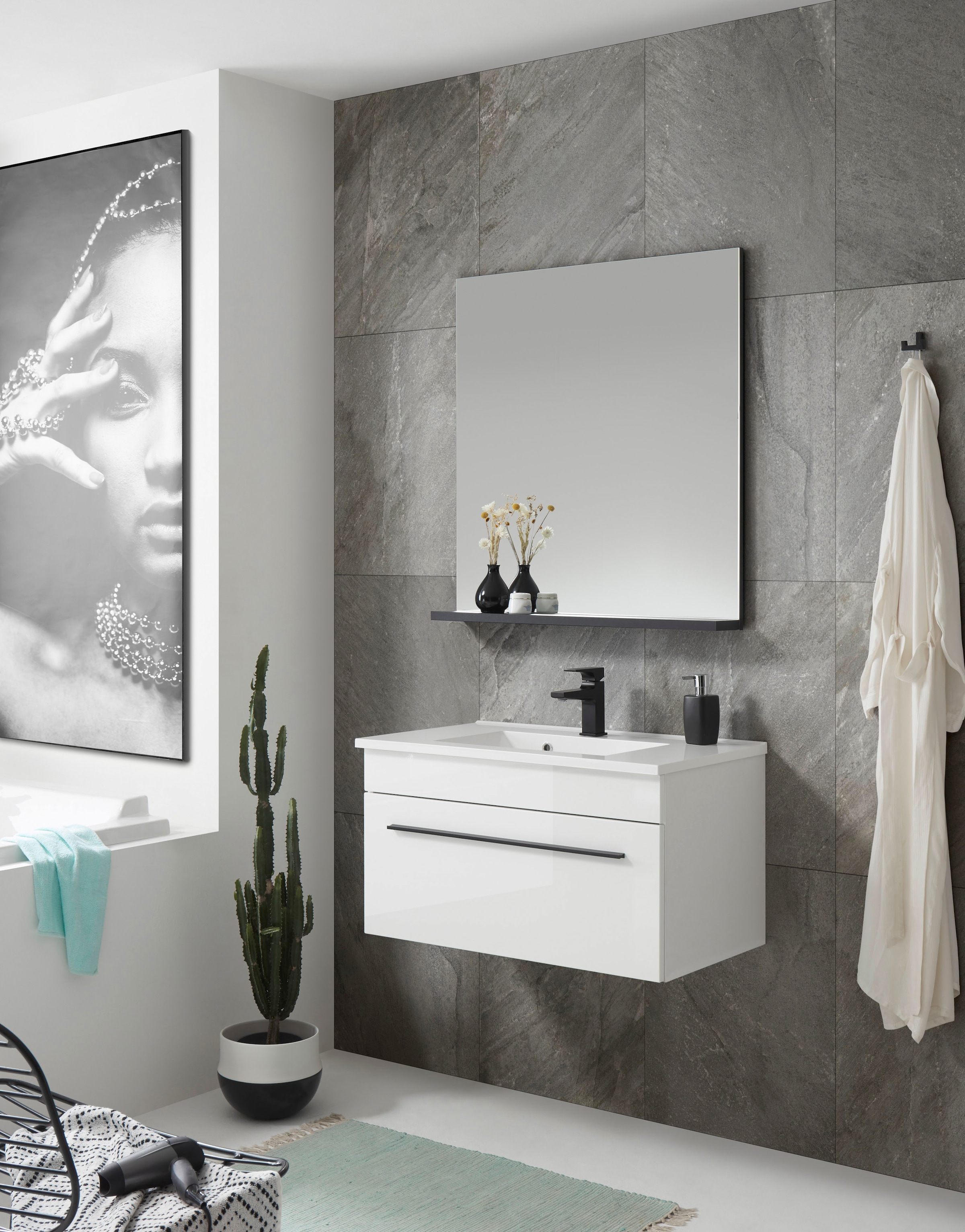 INOSIGN Badmöbel-Set »Cantara, Bad im modernen Design, 2-teiliges Badezimmer« Set, 2 Stk. tlg.