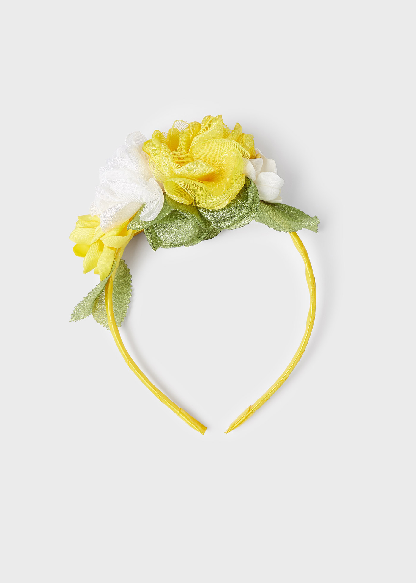 Tiara com aplique floral para meninas