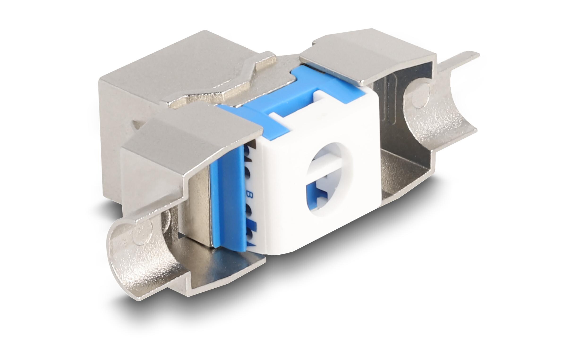 Keystone-Modul RJ-45 - LSA, Cat.8.1 werkzeugfreiDelock Keystone Modul RJ45 Buchse zu LSA Cat.8.1 werkzeugfrei