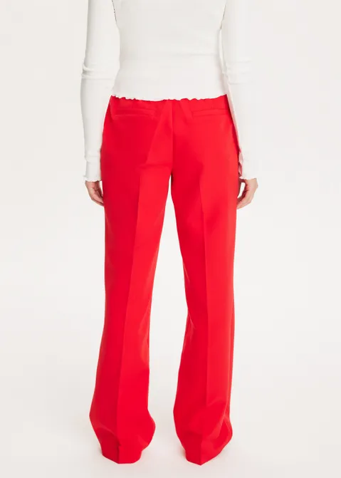 Wijde pantalon rood (ROO)