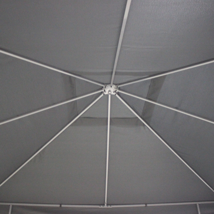 Outsunny Pavillon mit Stahlrahmen grau
