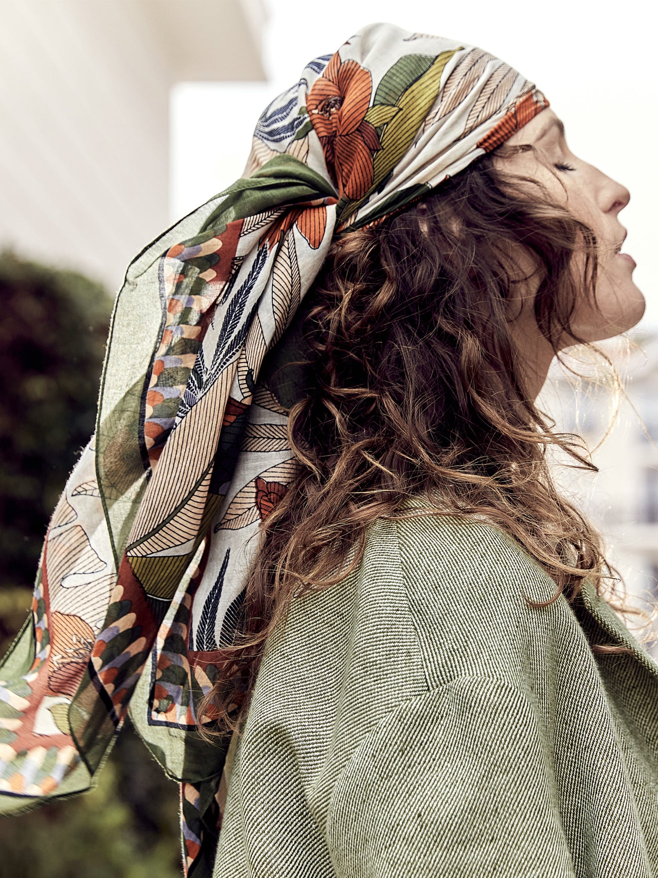Foulard imprimé perroquet femme