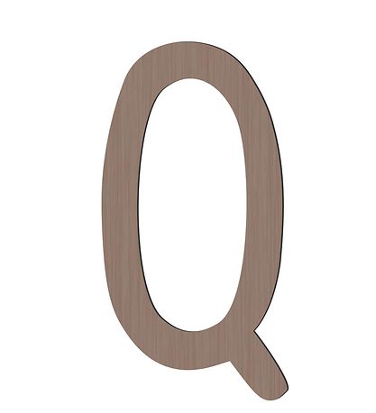 Sebra Tr?bogstaver - Q - Pinecone Brown