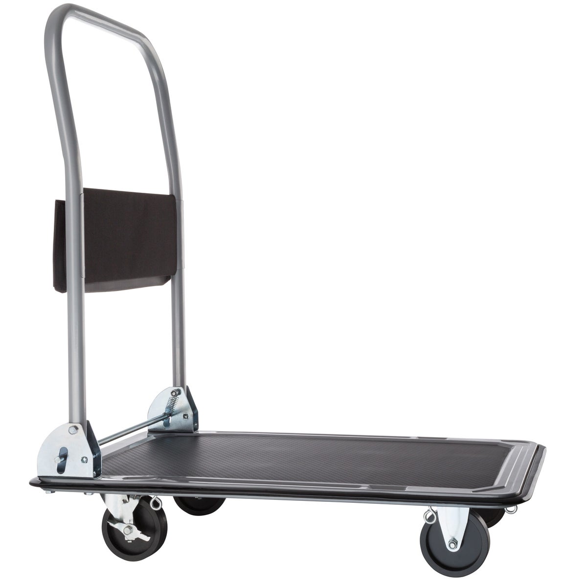 tectake platformwagen met inklapbare handgreep en opbergvak, laadvlak 73 x 47 cm