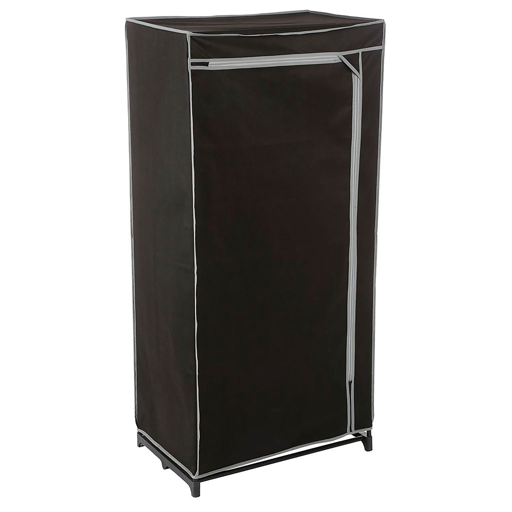 Armoire de rangement 1 penderie noire 70x148x46cm