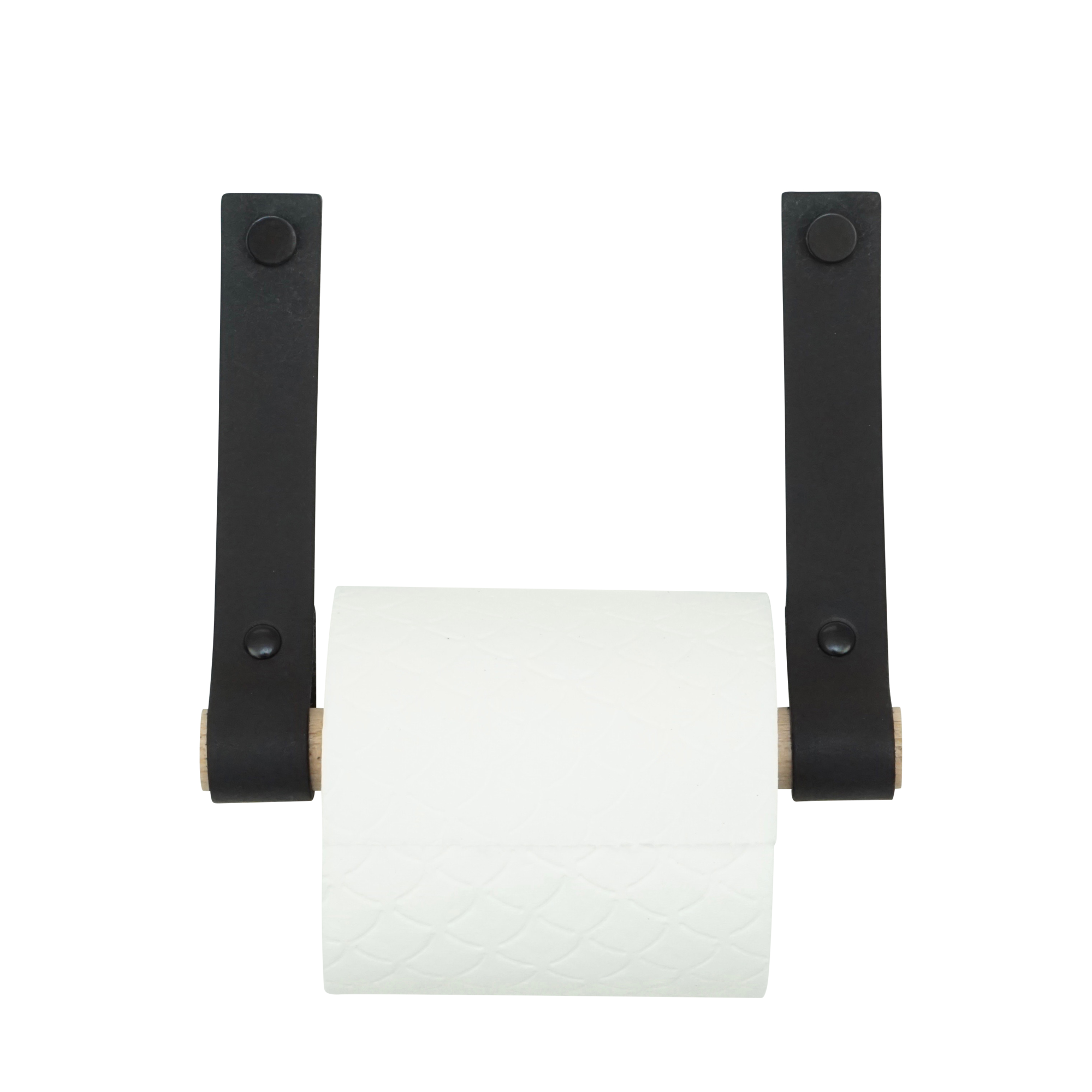 ZWART - r/ Toiletrolhouder