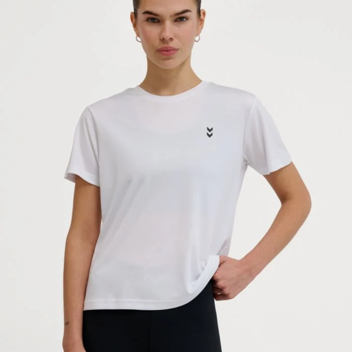 Hummel Dame T-shirts Pulse Training SS Tee Hvid