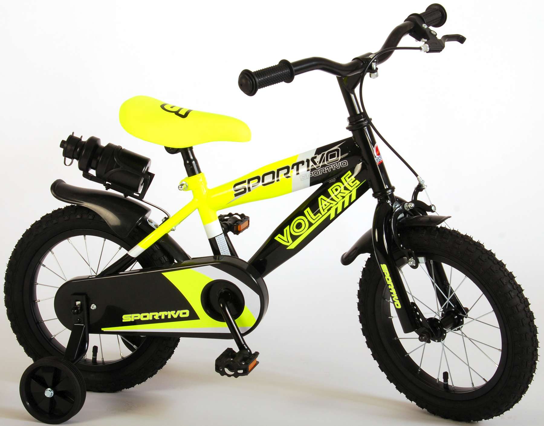 TPFSports Sportivo Kinderfahrrad - Jungen - 14 Zoll - 2 Handbremsen - Neon Orange