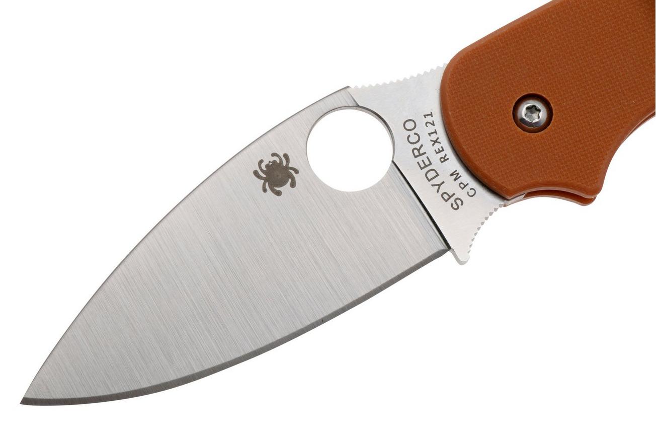 Spyderco Sage 5 CPM REX 121 C123GBORP Burnt Orange G10 zakmes