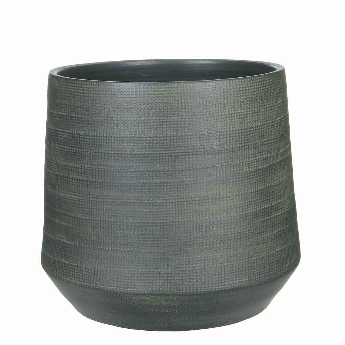 Mica decorations pot de fleur guido - 36x36x32 cm - terre cuite - vert