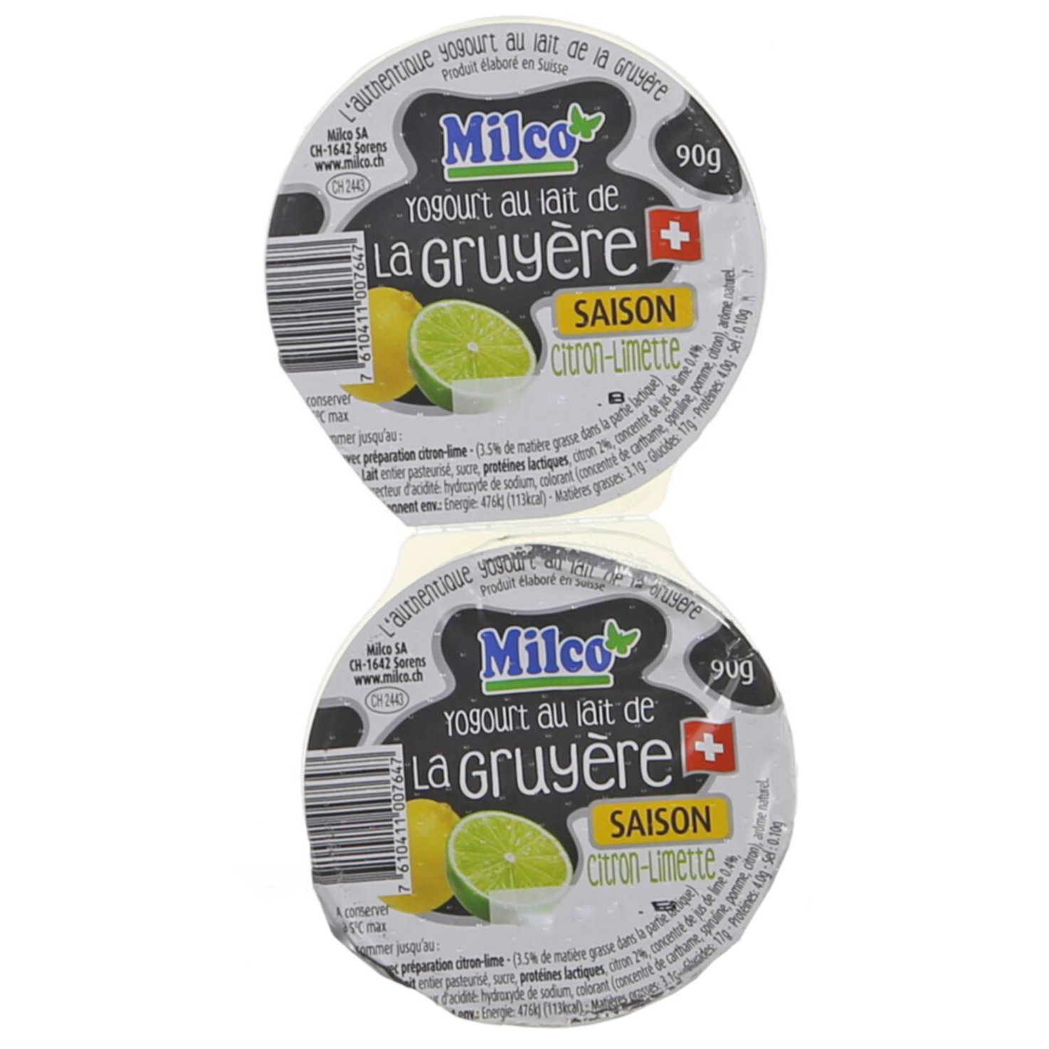 Milco Joghurt La Gruyère Zitrone & Limette 2x90g