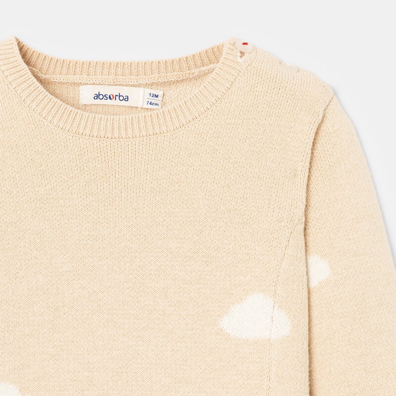 Robe pull en tricot beige bébé fille Absorba Beige