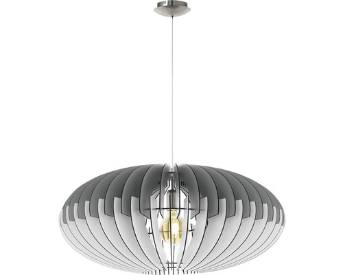 Hanglamp, 1-lichts, Ø 70 cm, grijs/wit/nikkel