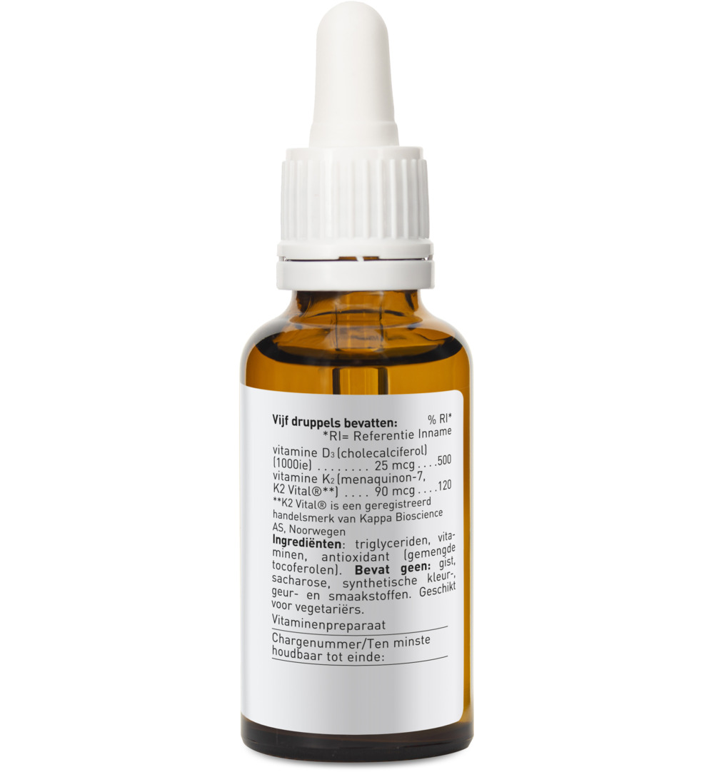 Orthica D3 & K2 oliedruppels (25 ml)