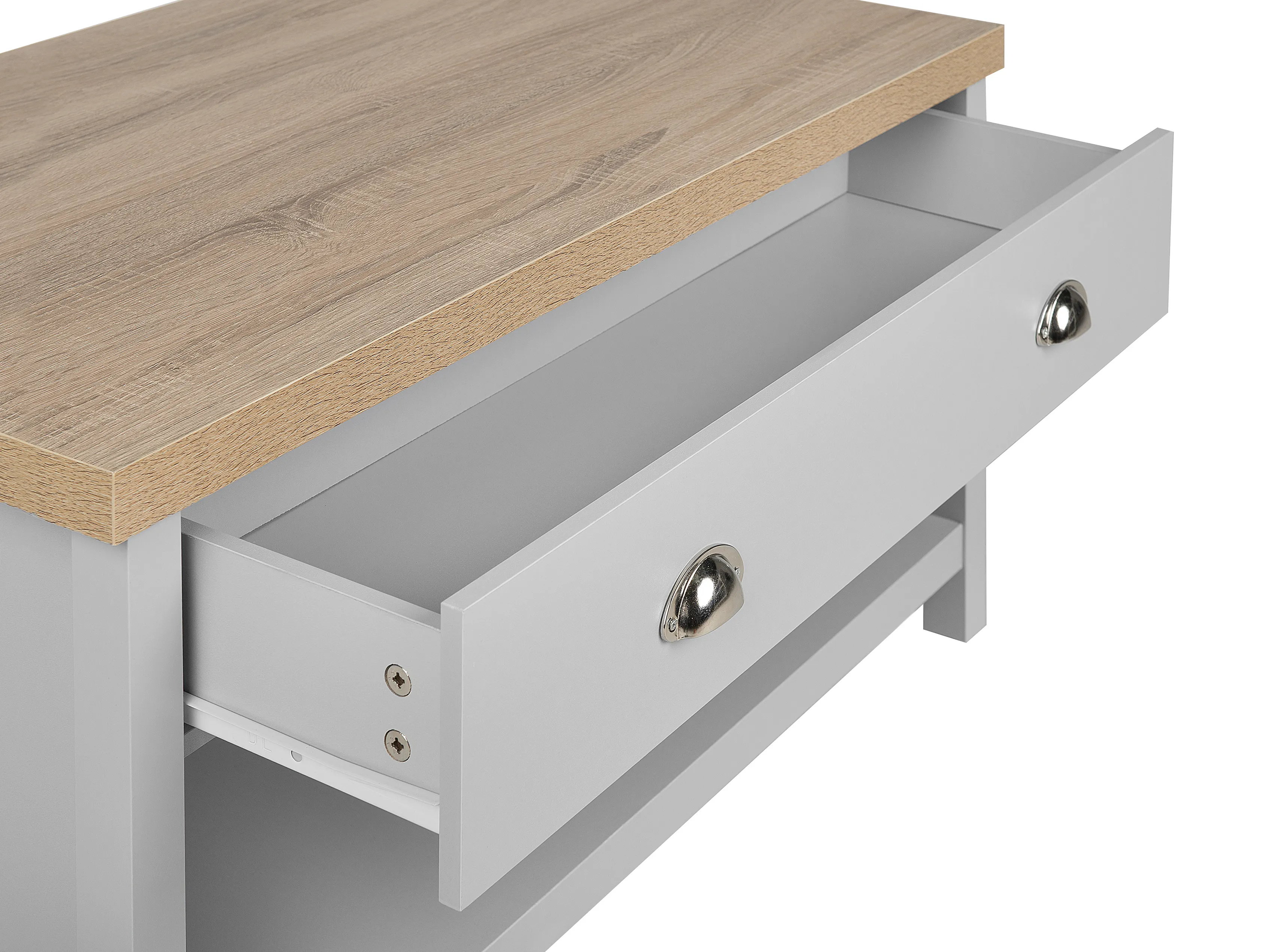 Salontafel CLIO Lichtgrijs met opbergruimte