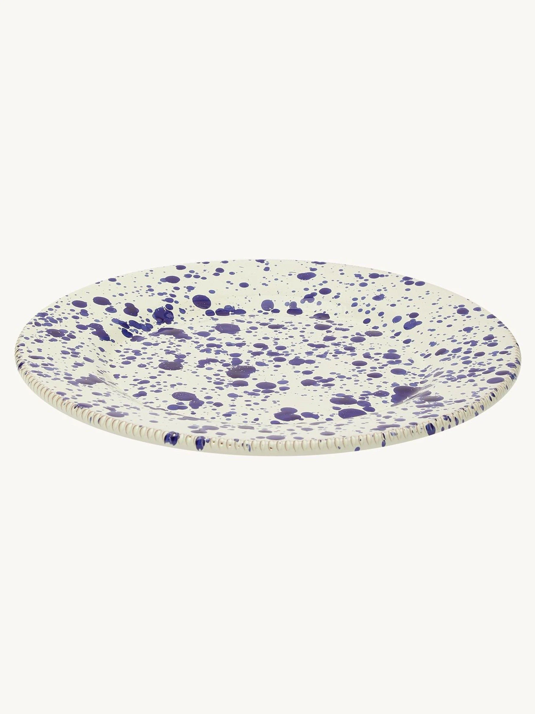 Hot Pottery Set of 4 Splatter Dinner Plates