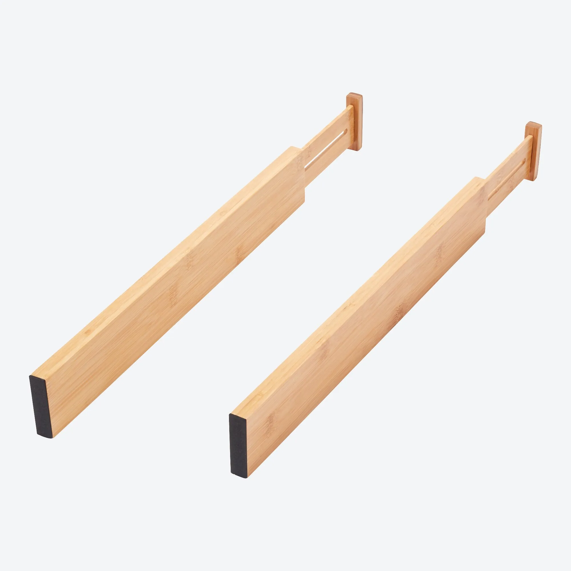 Schubladen-Organizer aus Bambus, ca. 44-56x7x2cm, 2er-Pack