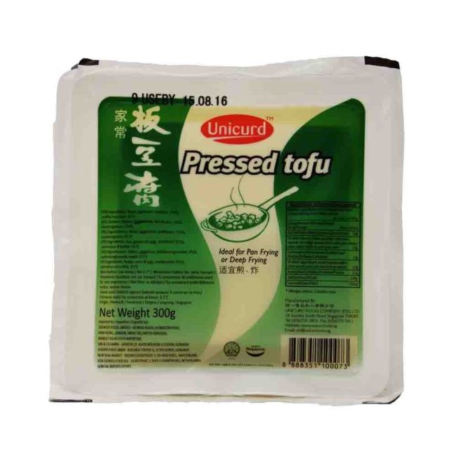 Unicurd Geperste Tofu (geschikt om mee te bakken) 300g