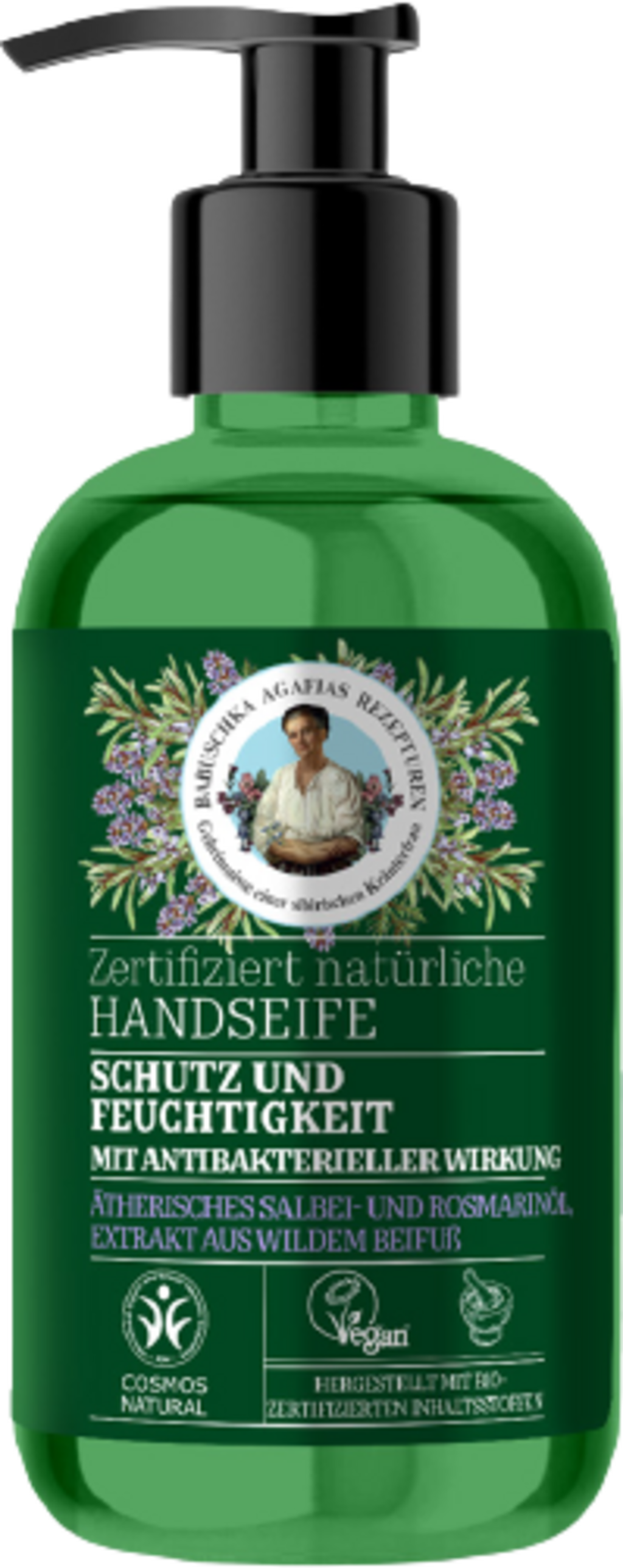 Green Agafia  Handseife Schutz & Feuchtigkeit, 300 ml
