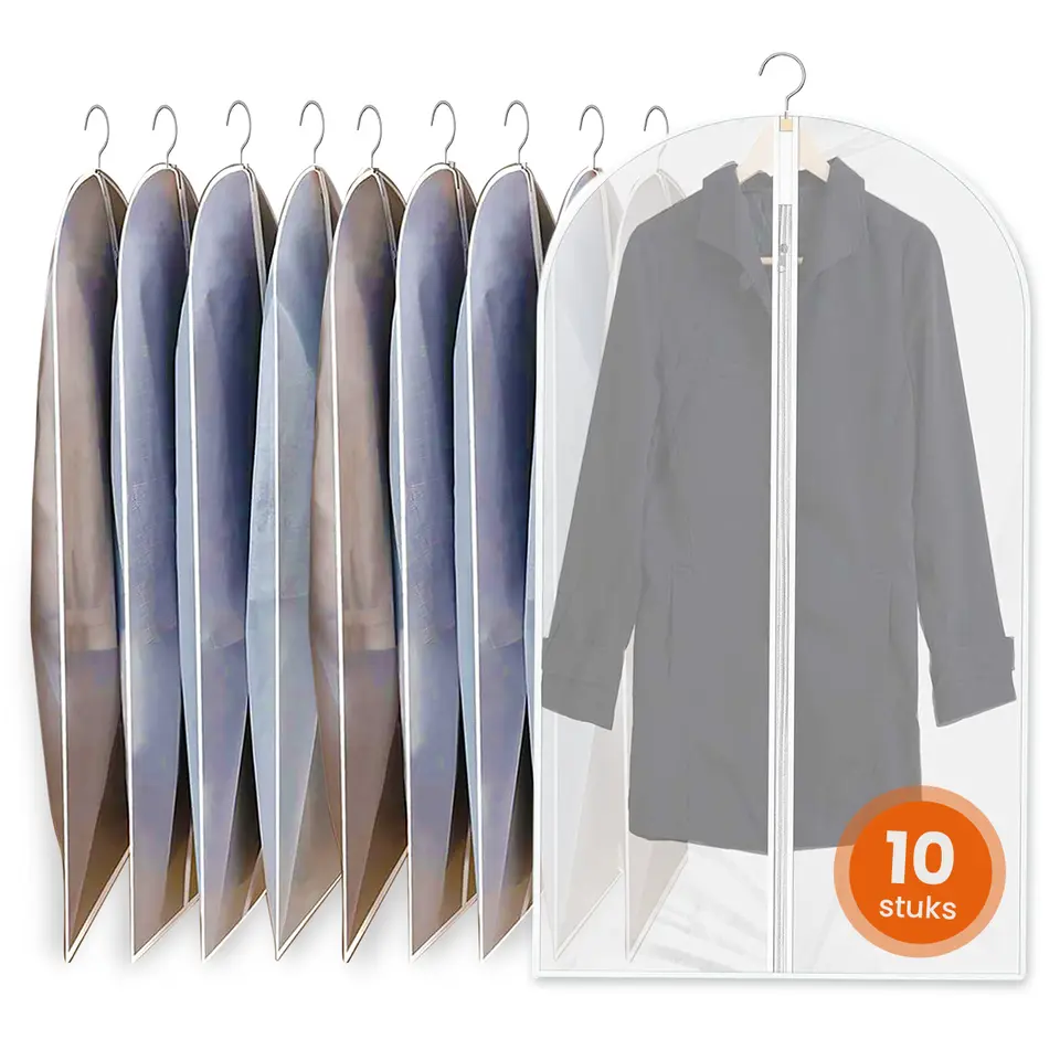 Goliving Kledinghoezen - 10 stuks - Kledinghoes - Kledingzak met Rits