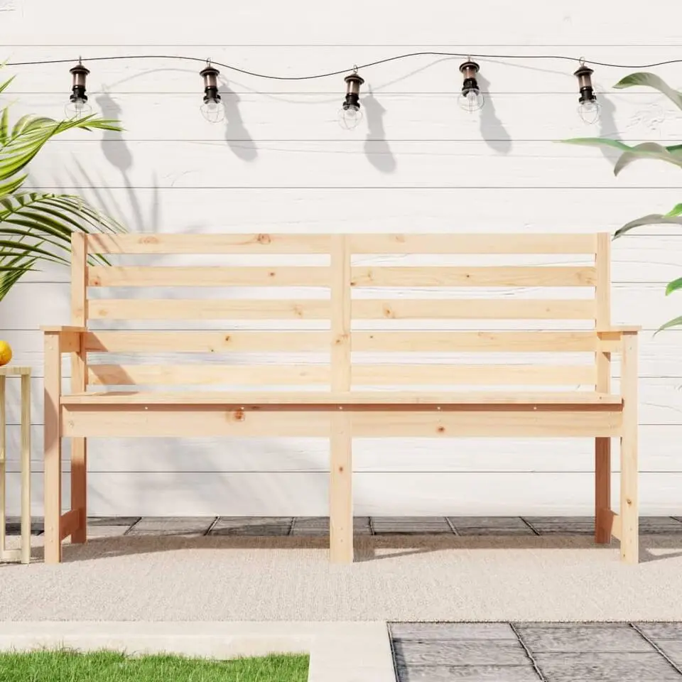 vidaXL - Tuinbank - Naturel - Massief grenenhout - 159.5x48x91.5 cm