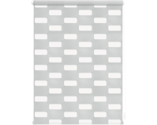 Lichtblick Arena dubbel rolgordijn, zonder boren, 45x150 cm, grijs, inclusief klembeugels