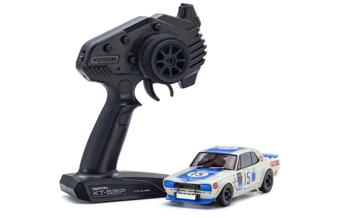 Mini-Z MA020 Nissan Skyline 2000GT-R AWD Blau, ARTR, 1:27<br>Nissan Skyline 2000GT-R Mini-Z MA-020 4WD On-Road Modell im Readyset