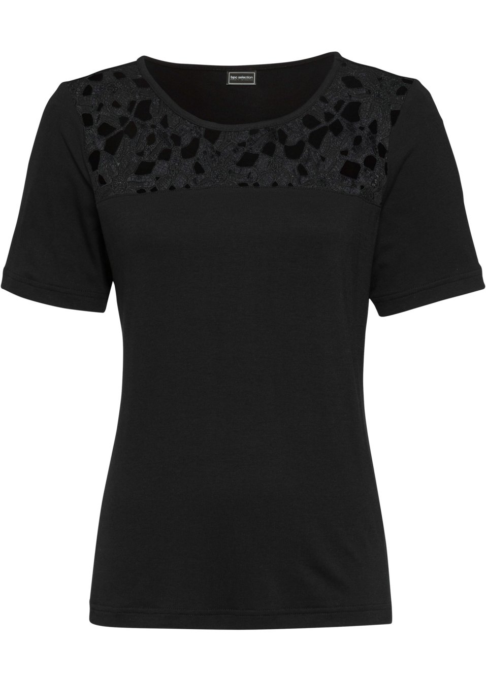 T-shirt à dentelle, manches courtes