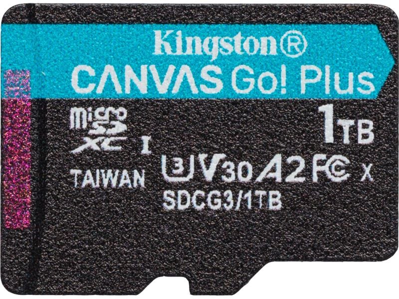 Kingston microSDXC-Karte Canvas Go! Plus 1 TB MicroSD-Karte, UHS-I, U3, V30, A2, 1000