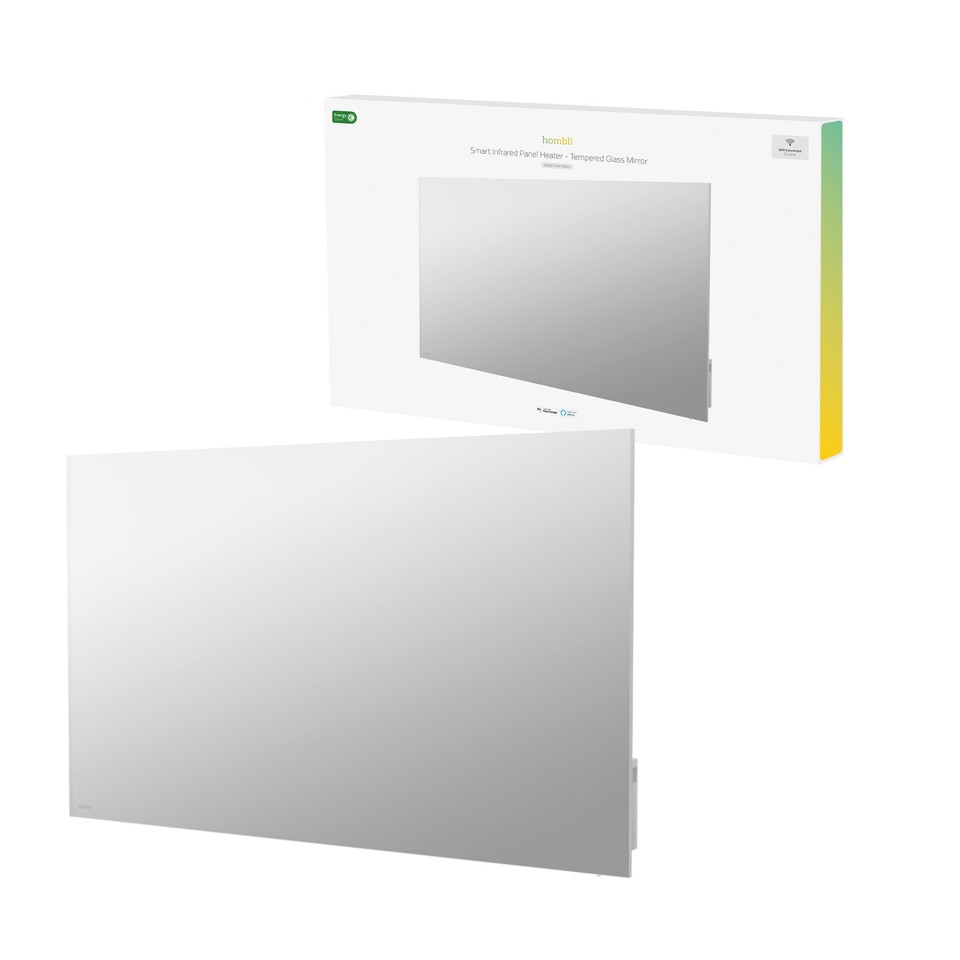Hombli - Smart IR glas varmepanel 600W, spejl (600w)