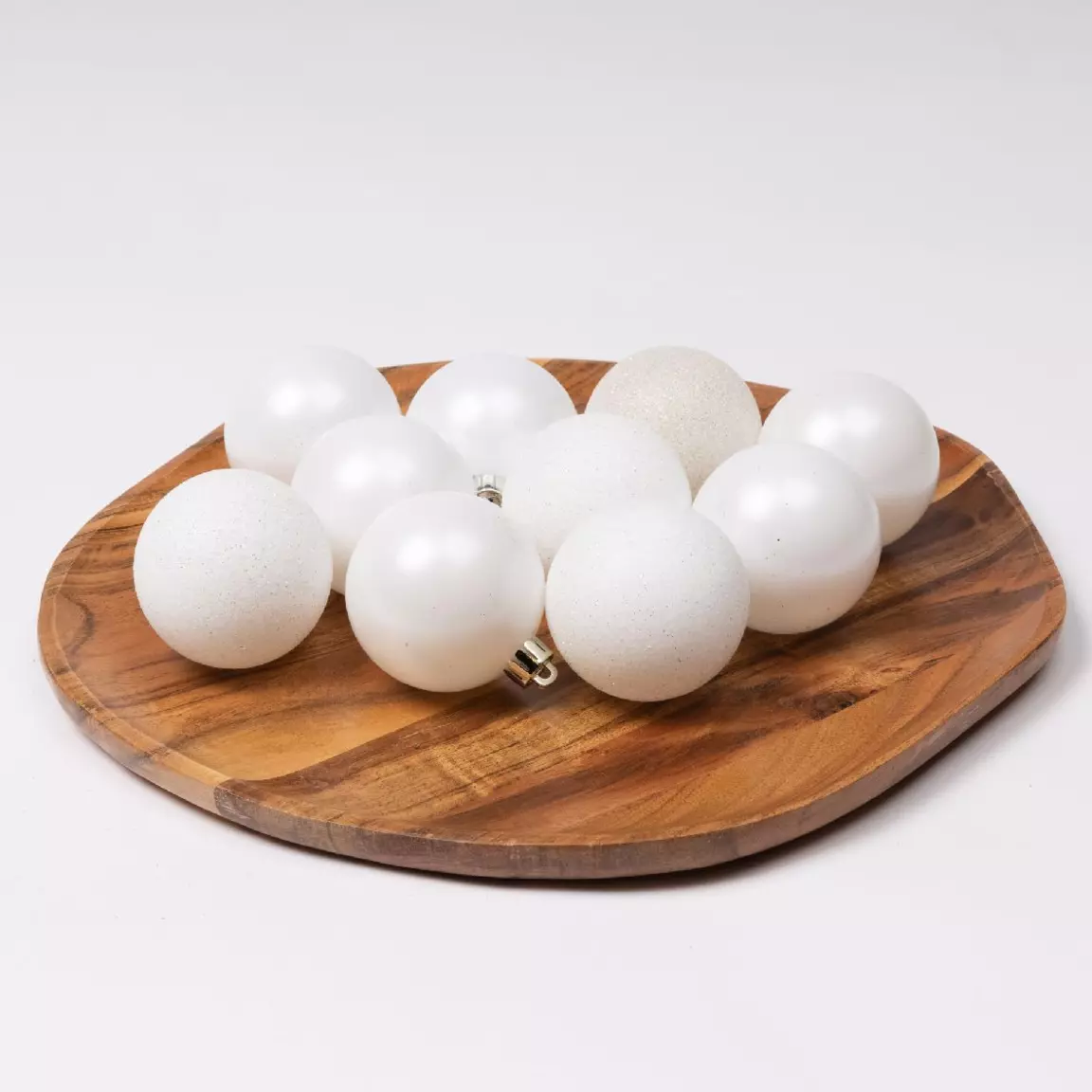 Lot de 30 boules de Noël assorties Alpine Blanc