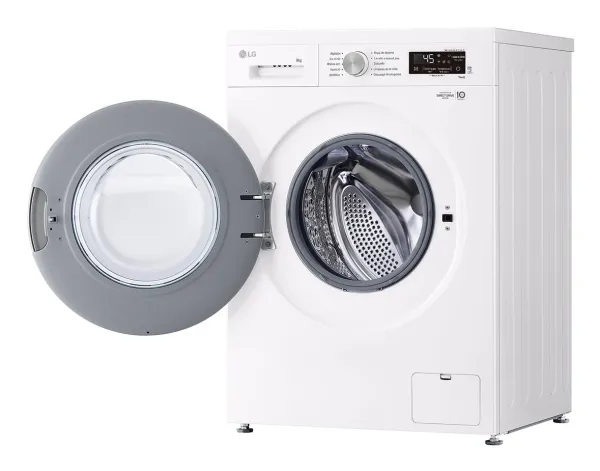 LG F4X1008NWH - Vaskemaskine - Wi-Fi - bredde: 60 cm - dybde: 59 cm - højde: 85 cm - frontbetjening - 8 kg - 1400 rpm - essens hvid