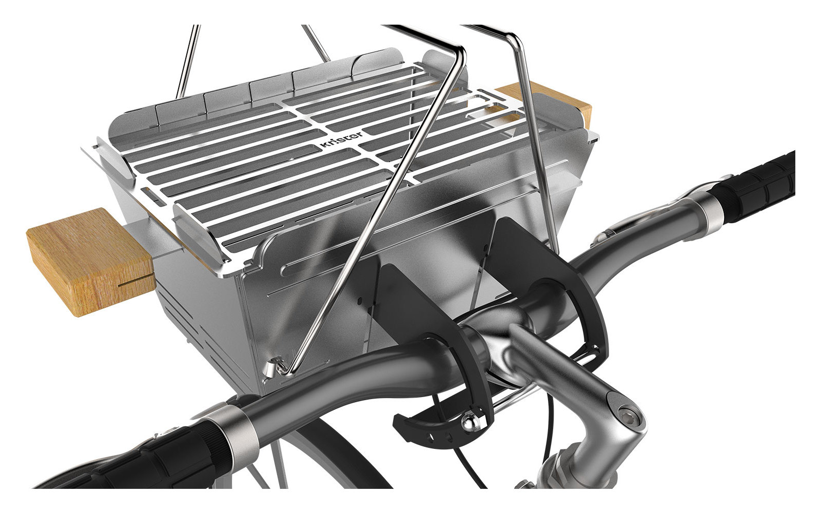 Knister Fahrradhalterung für Holzkohlegrills